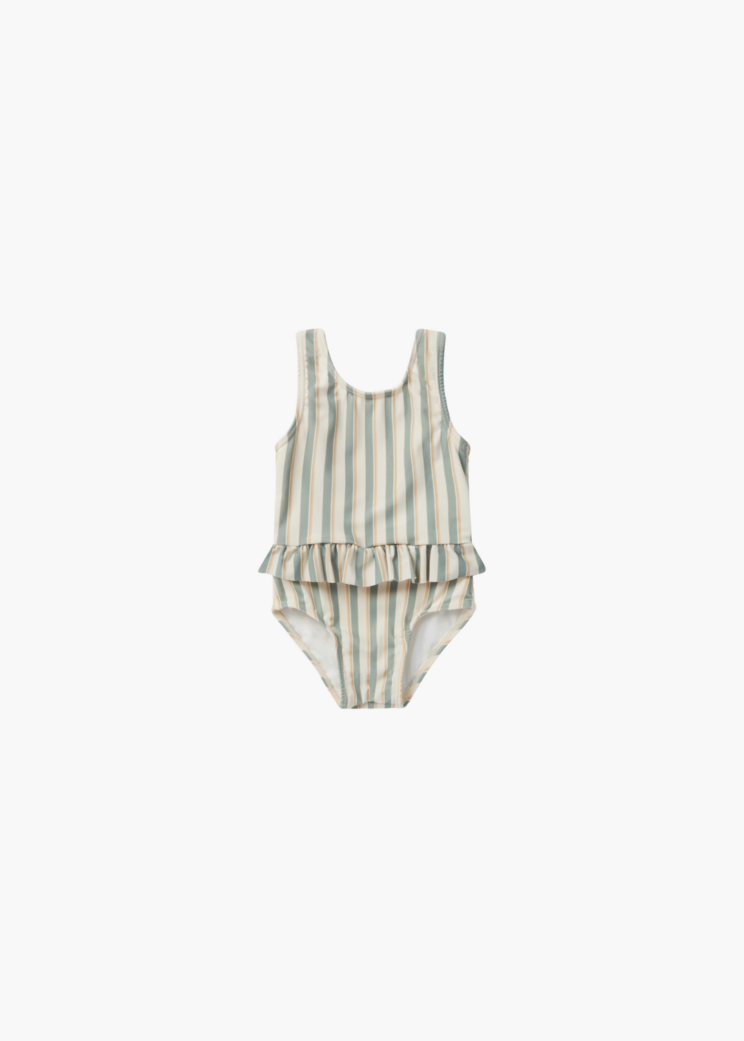 Skirted One-Piece || Aqua Stripe