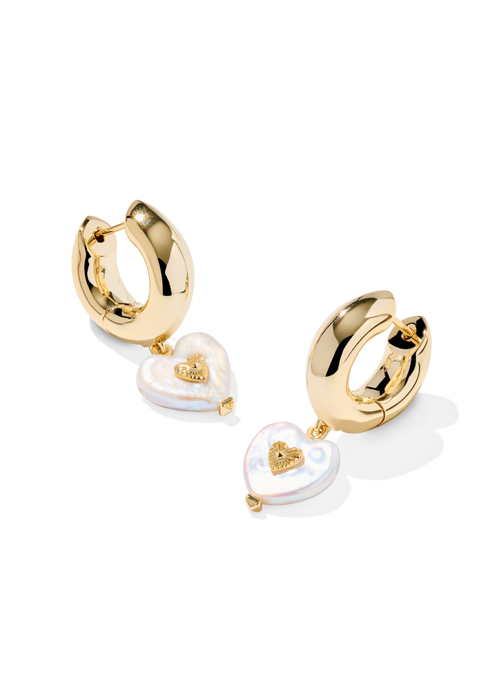 Sasha Heart Huggie Earrings