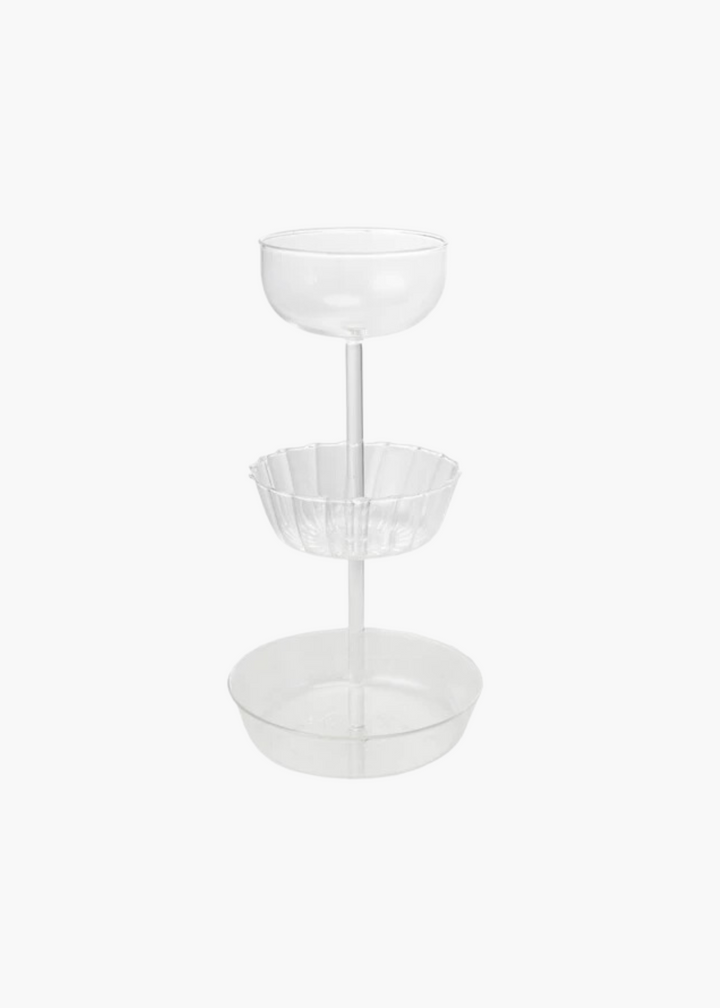 Glass Tiered Tray