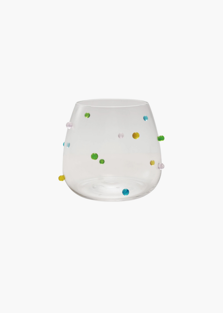Confetti Stemless Wine Glass, Set of 2