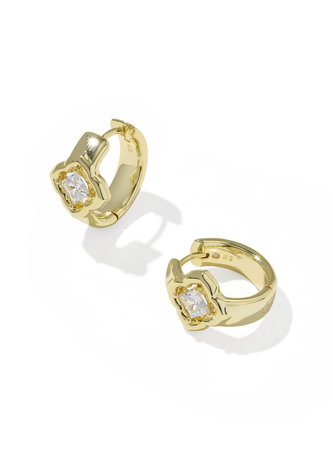 Mallory Crystal Huggie Earrings