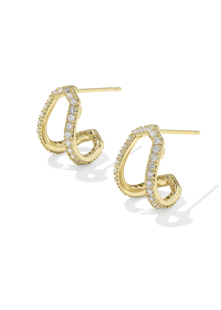 Daphne Pave Huggie Earrings