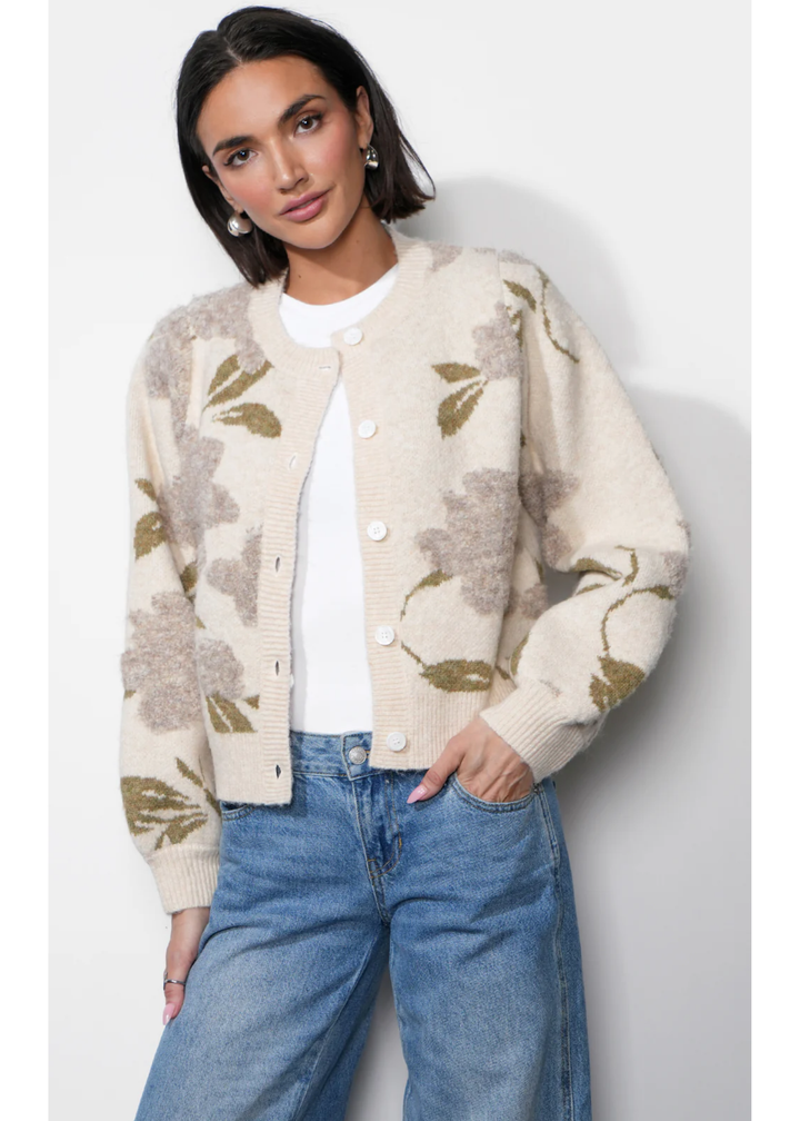 Skylar Cozy Floral Cardigan