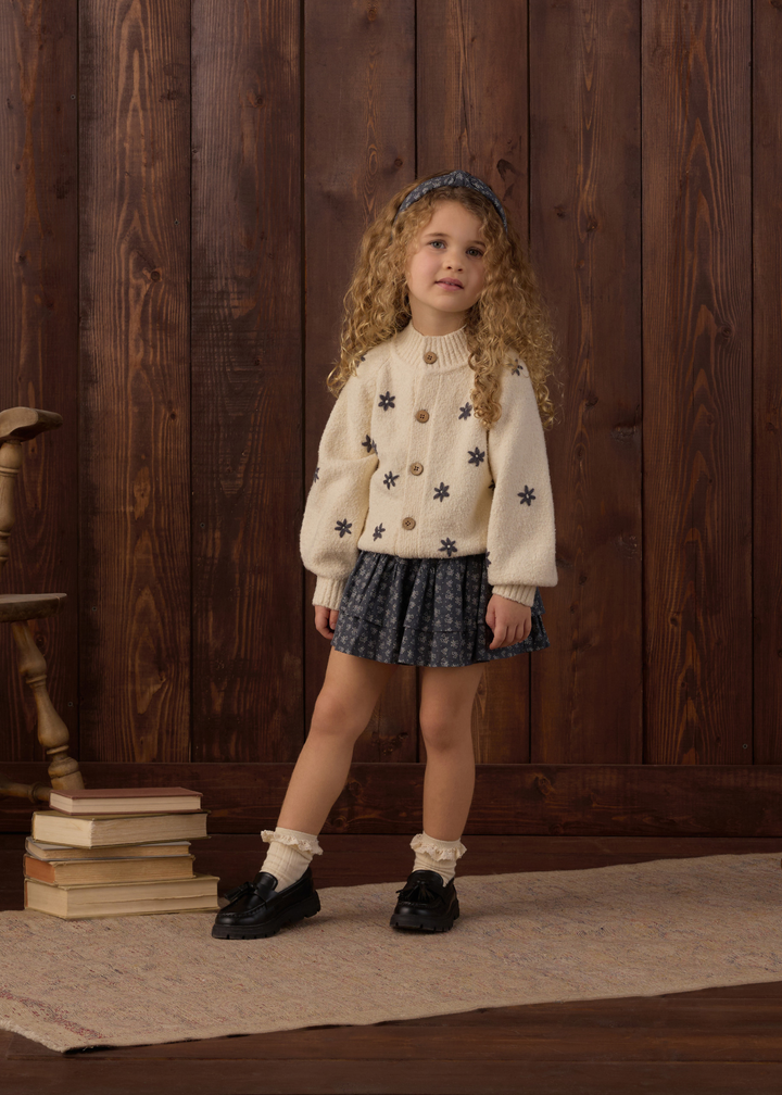 Tiered Mini Skirt || Heart Ditsy