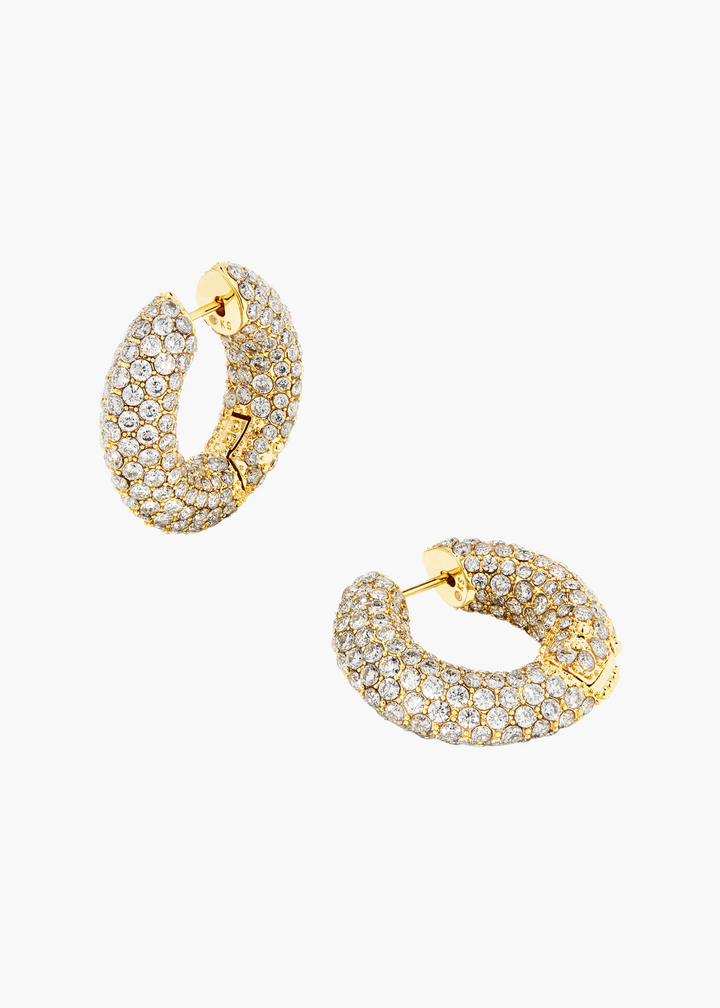 Mikki Pave Hoop Earrings