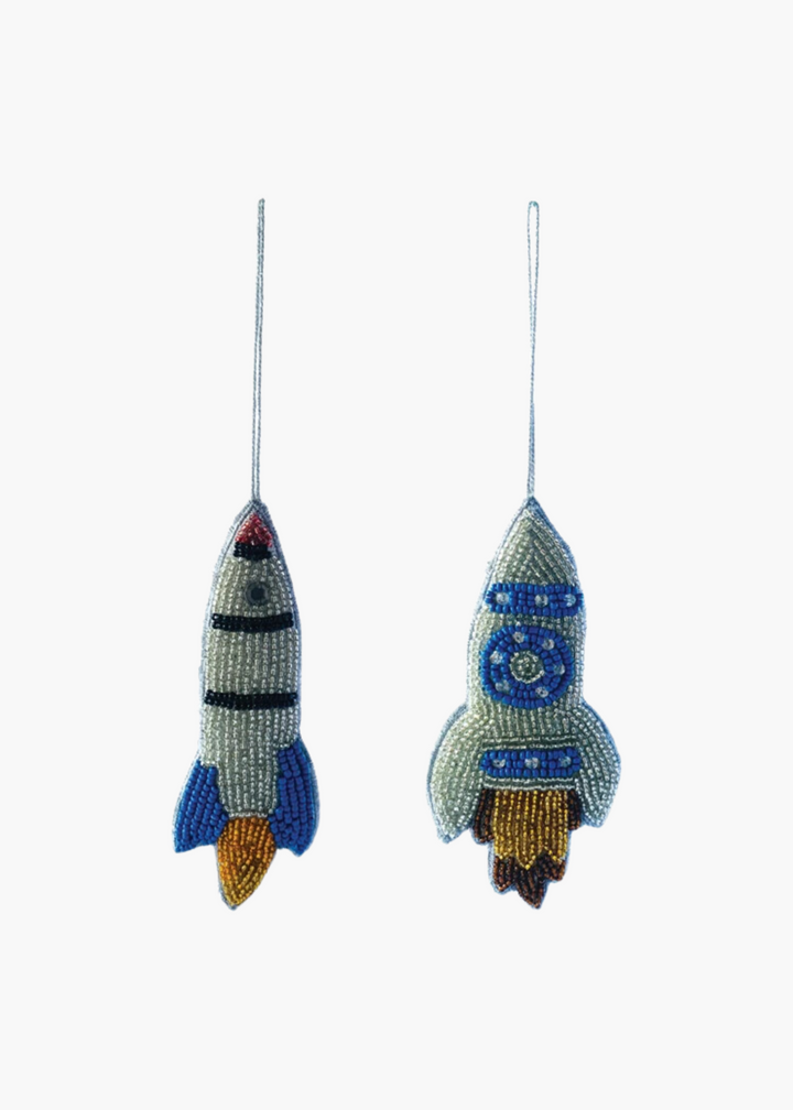 Beaded Rocket Ornament