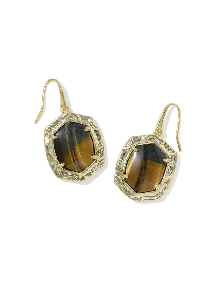 Tiger Striped Daphne Drop Earrings