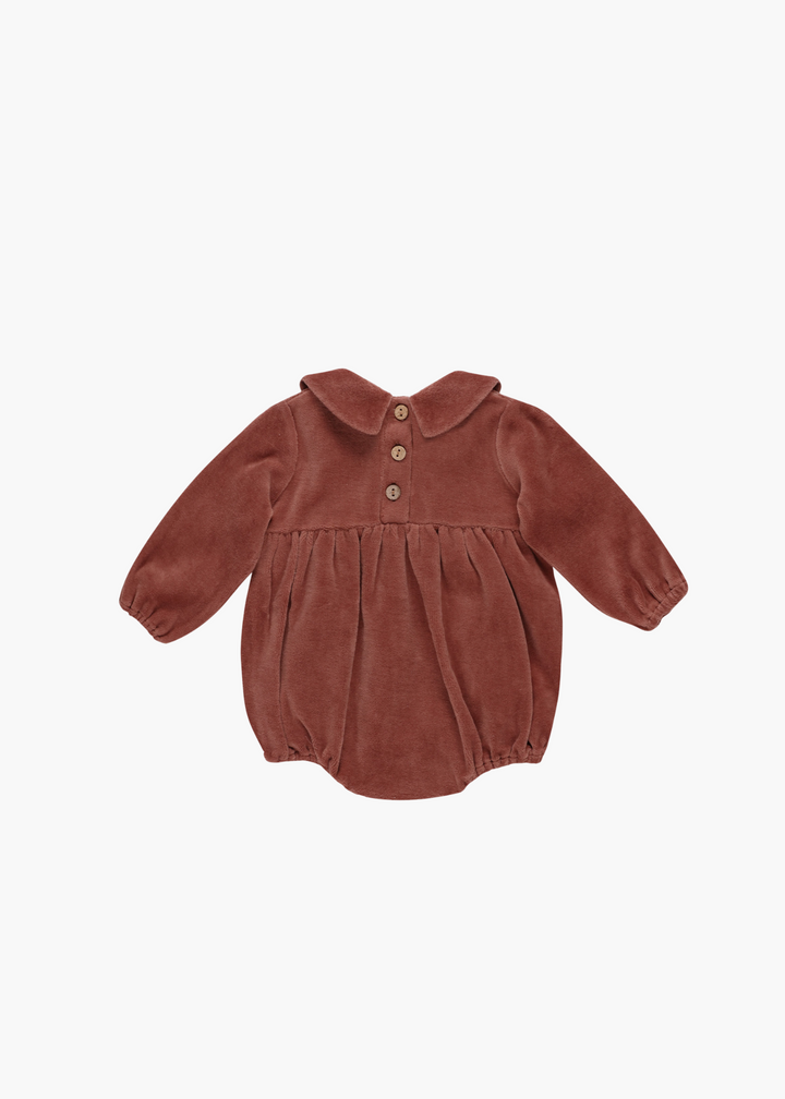 Peter Pan Romper || Cranberry-FINAL SALE