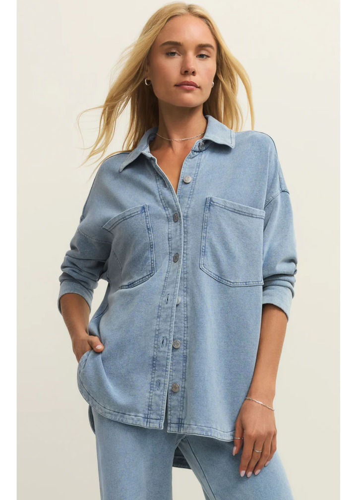 All Day Knit Denim Jacket - Macy Carlisle