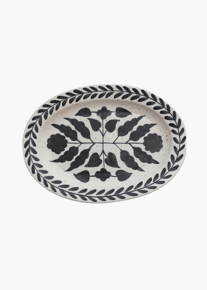 Floral Hand Painted Platter