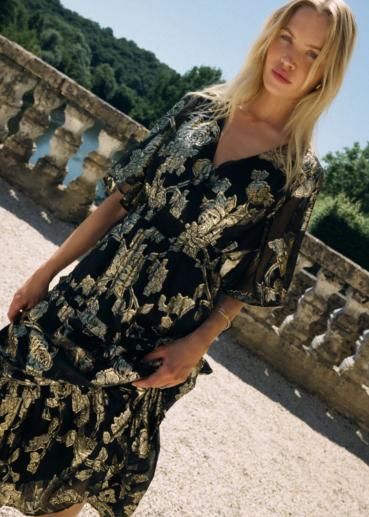 Kiera Jacquard Maxi Dress