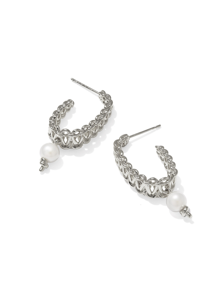 Gabriella Pearl Hoop Earrings