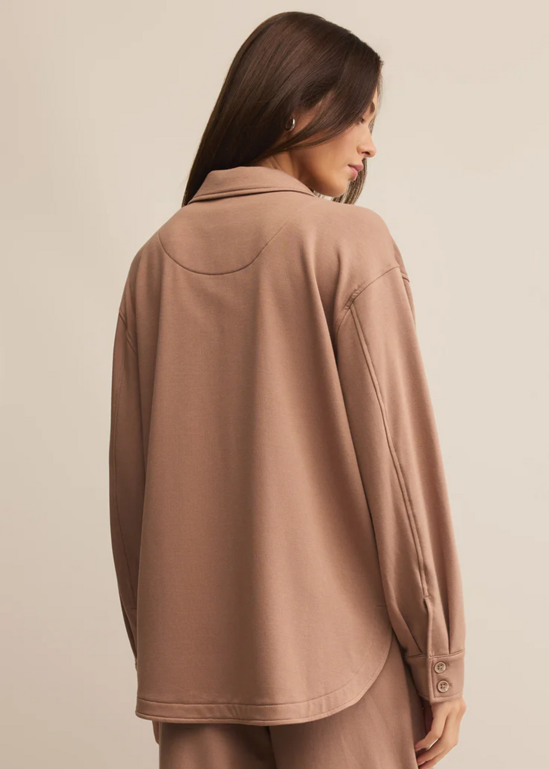 Layover Modal Fleece Button Up