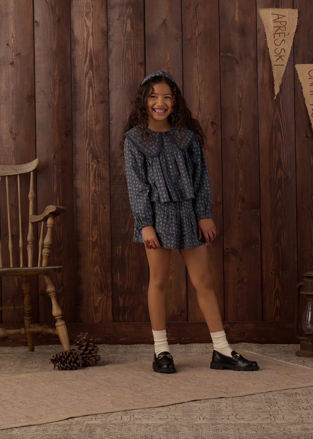 Tiered Mini Skirt || Heart Ditsy