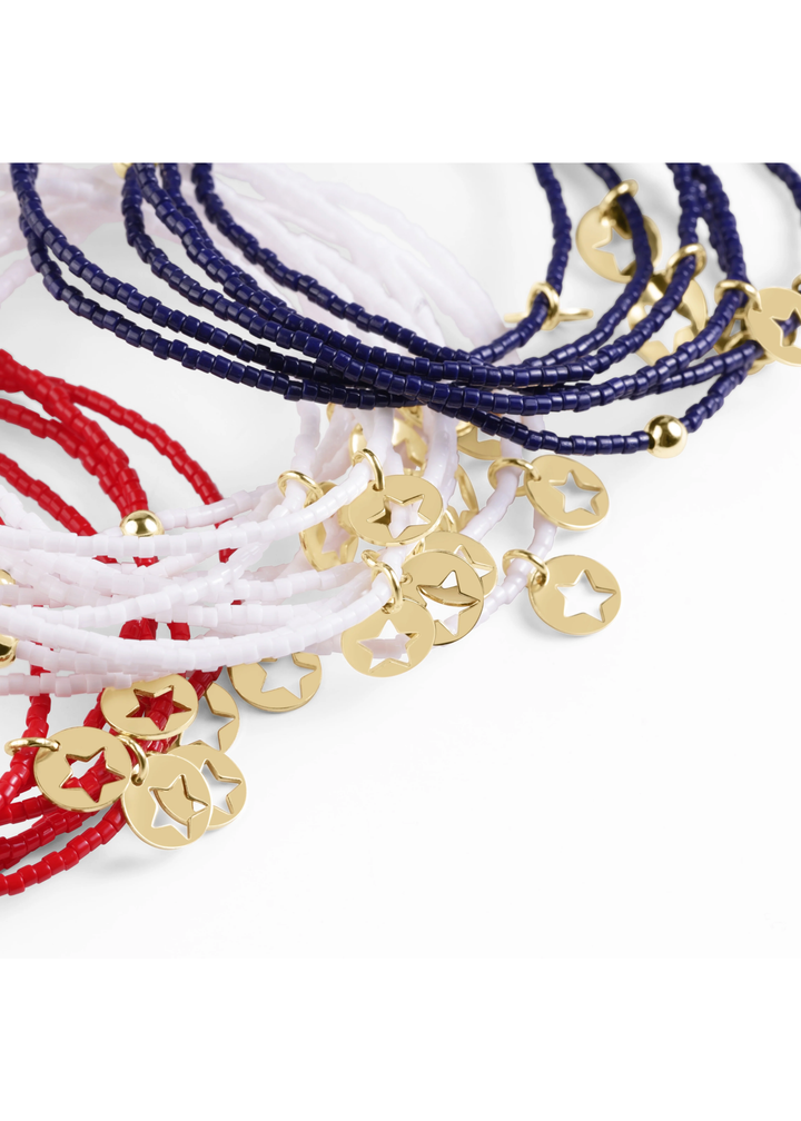 Hope Classic Bracelet - Navy - Star Small Gold Disc