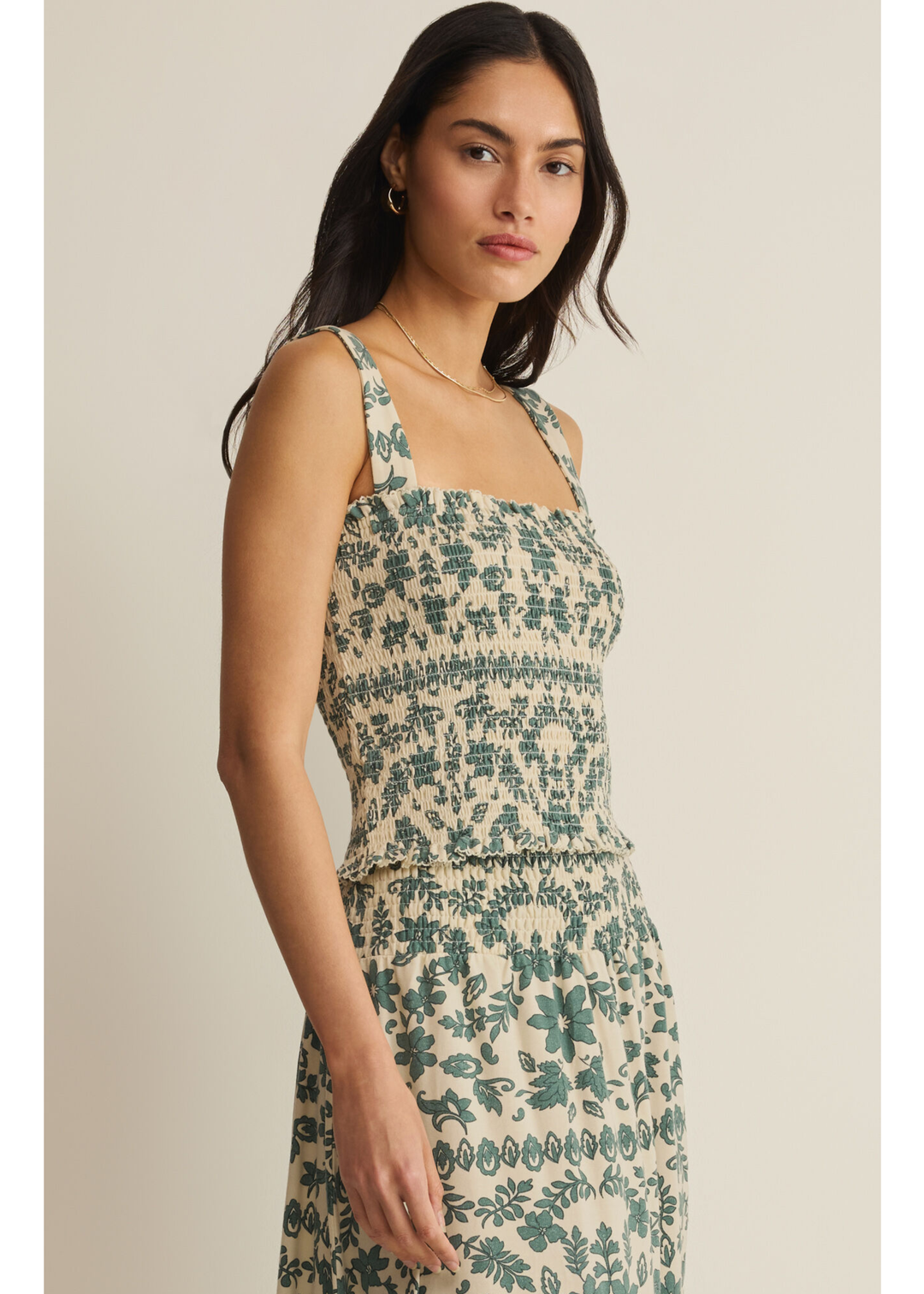 Leya Tera Paisley Smocked Top