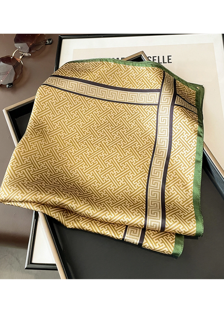 Ginger Maze Silk Scarf