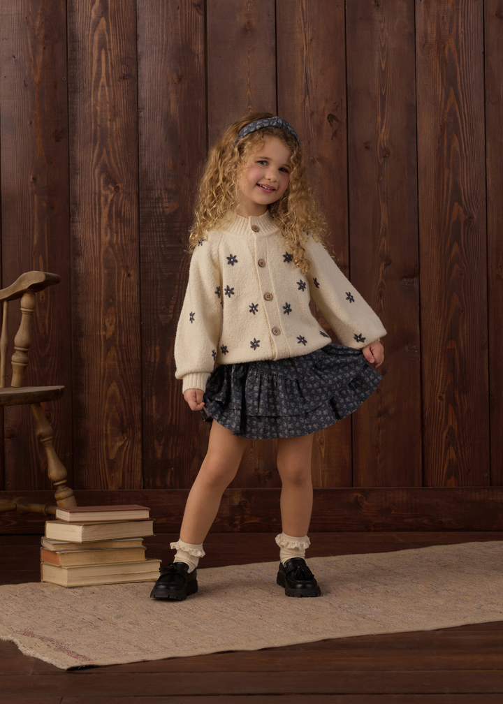Tiered Mini Skirt || Heart Ditsy