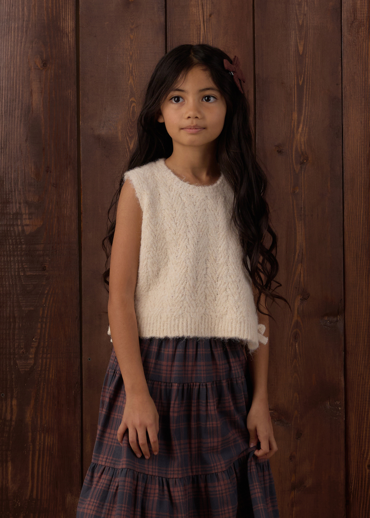 Bow Sweater Vest || Ivory