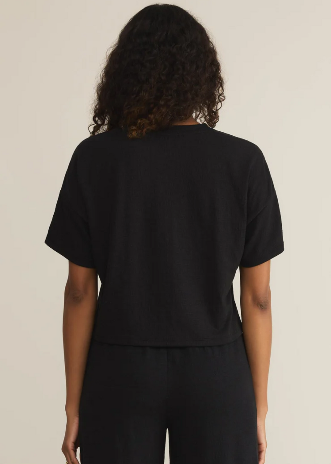 Sway Textured Slub Cropped Tee