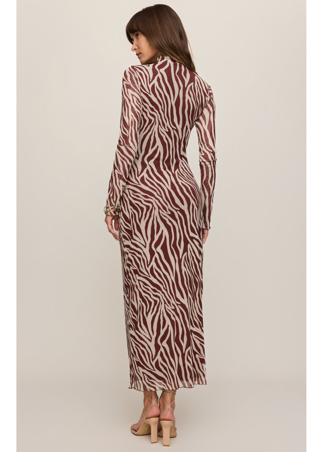 Sevilla Zebra Mesh Midi Dress