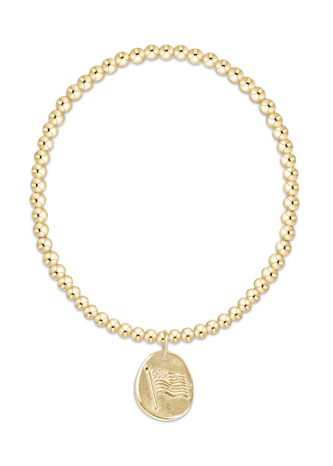 Classic Gold 3mm Bracelet - Inspire America Gold Disc