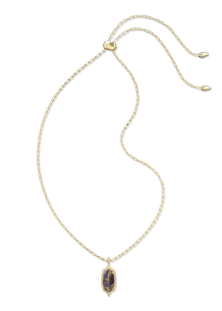 Dani Stepped Frame Long Pendant Necklace