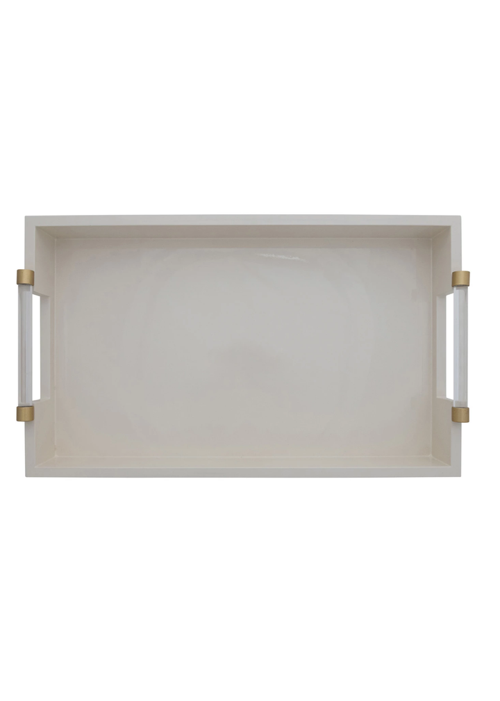 Cream Lacquered Tray