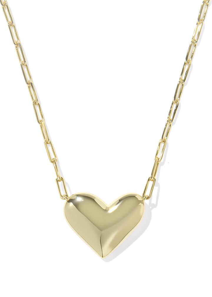 Ari Heart Statement Short Pendant Necklace