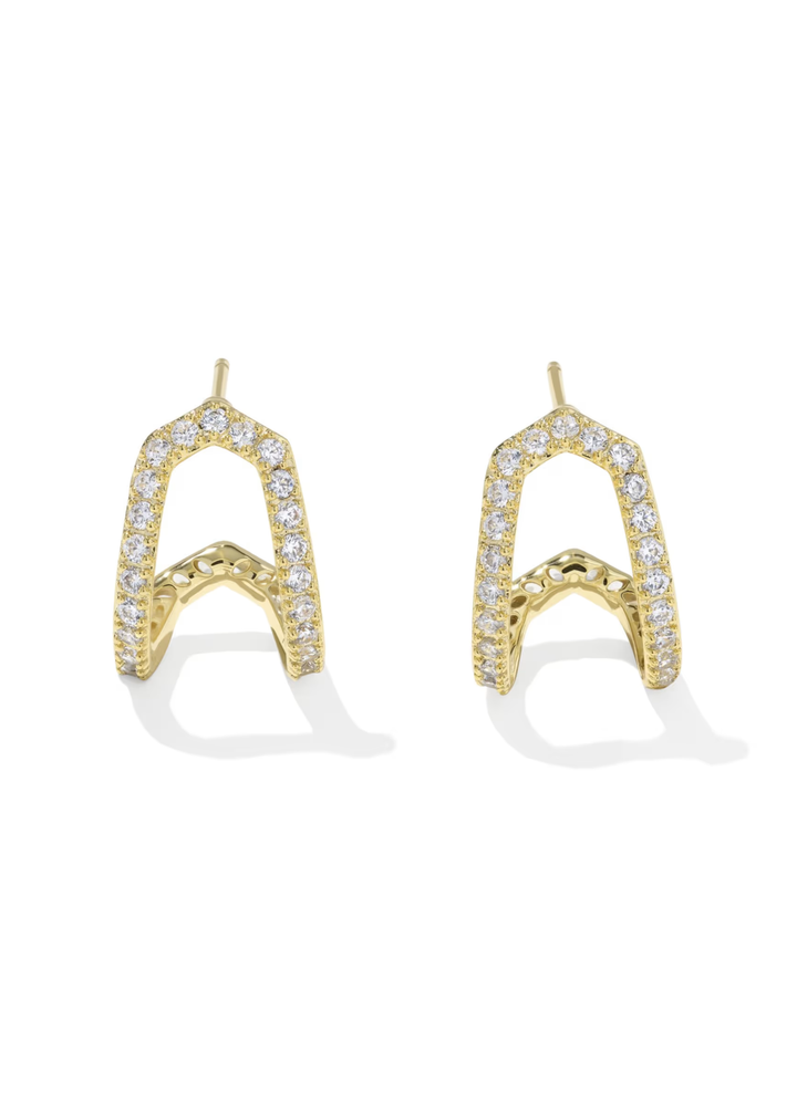 Daphne Pave Huggie Earrings