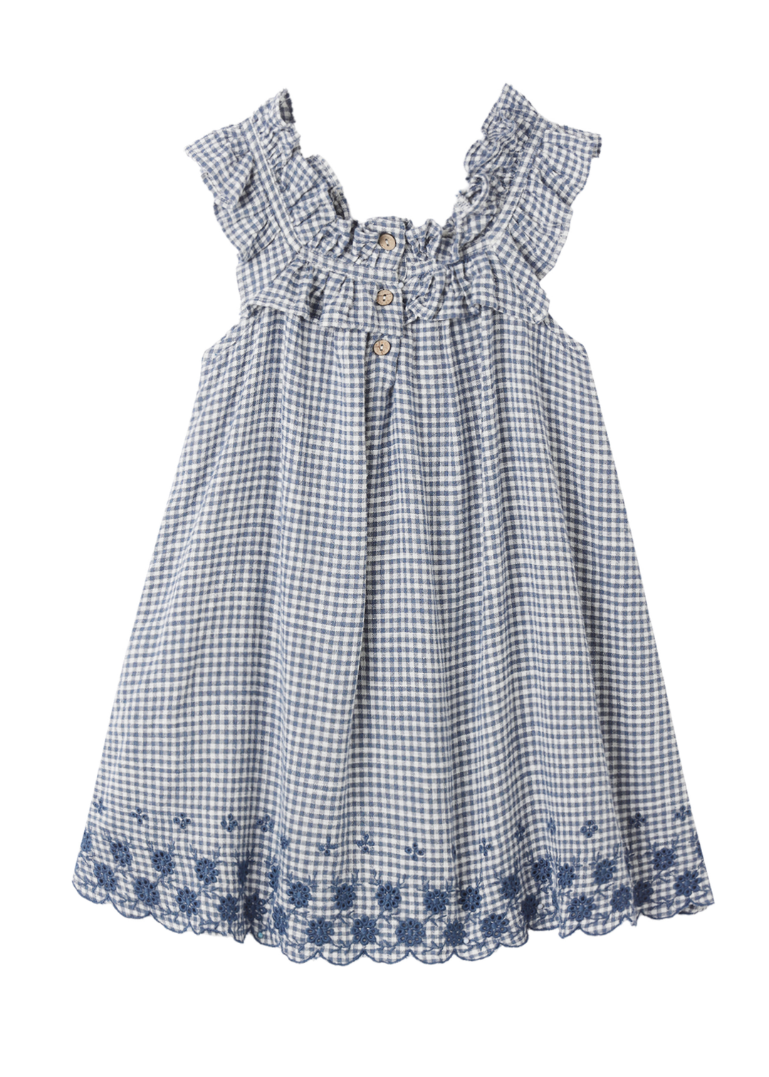 Lennon Dress || Marine Gingham - Macy Carlisle