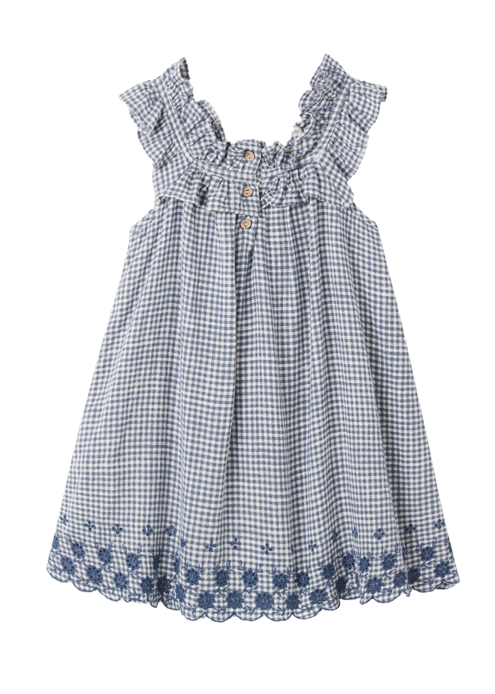Lennon Dress || Marine Gingham - Macy Carlisle
