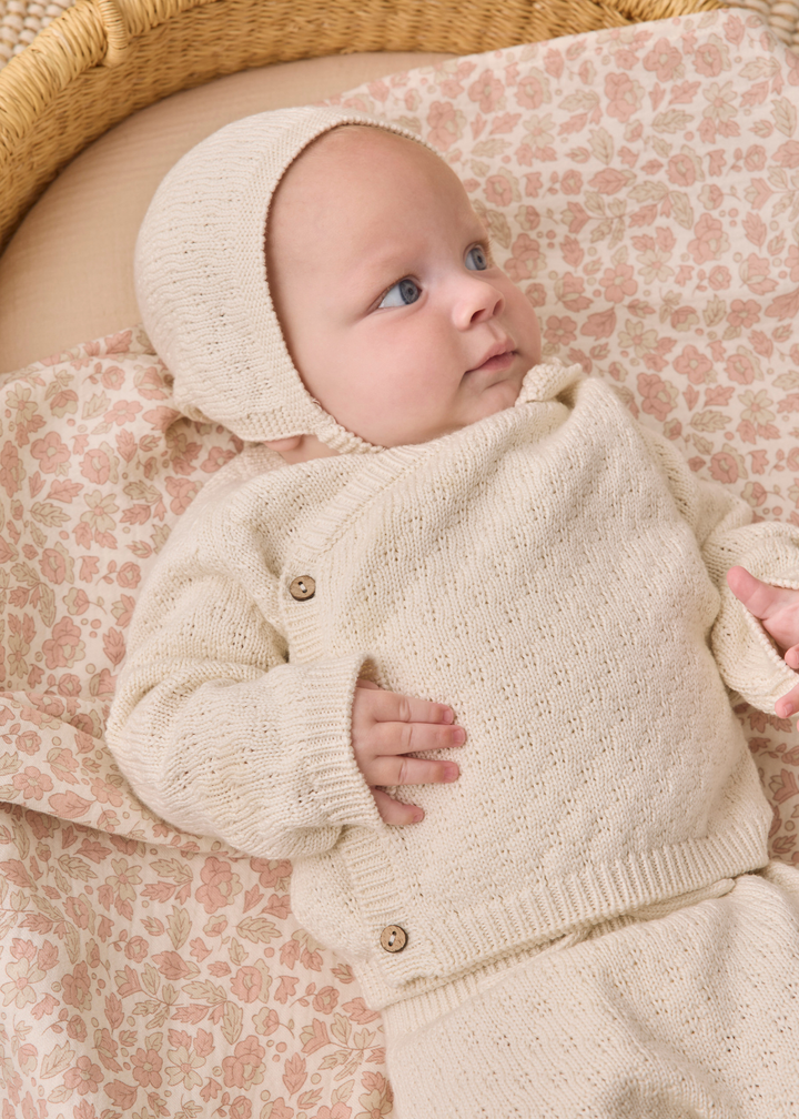 Knit Wrap Top + Pant Set || Natural