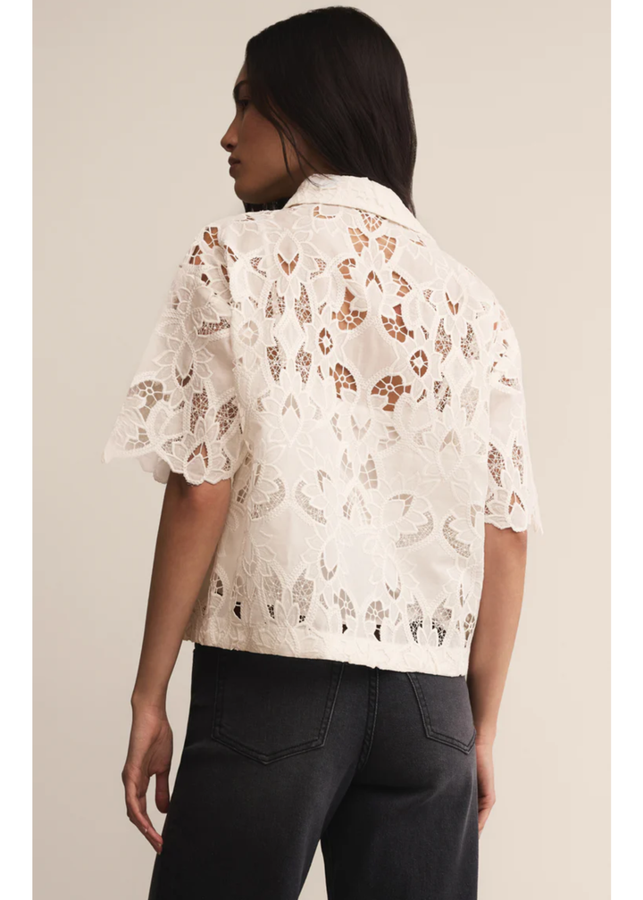 Midnight Embroidered Top
