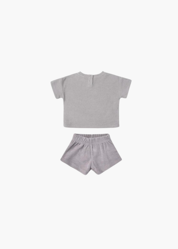 terry tee + shorts set || periwinkle - FINAL SALE