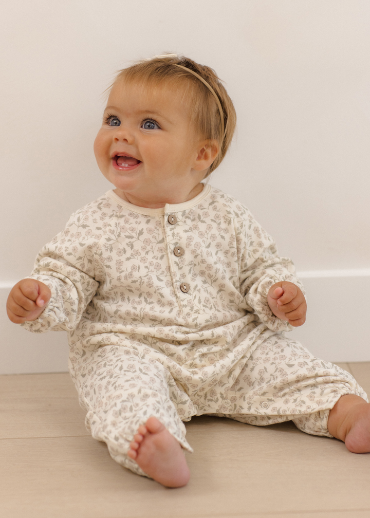 Henley Bubble Jumpsuit || Floret