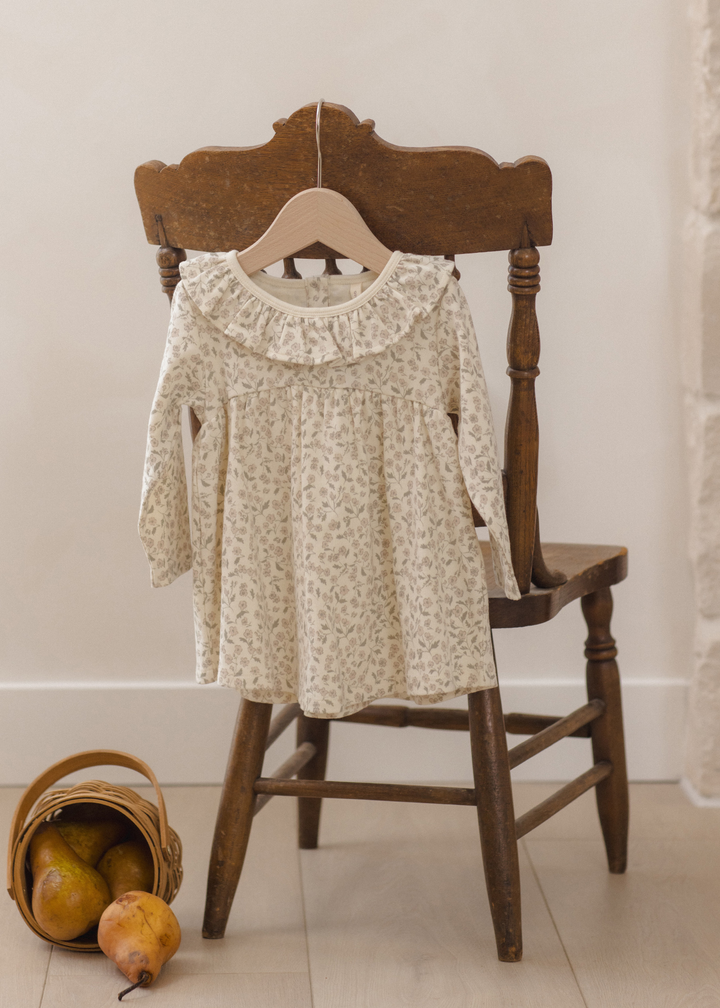 Ruffle Collar Jersey Dress || Floret