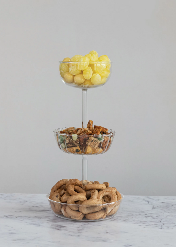 Glass Tiered Tray