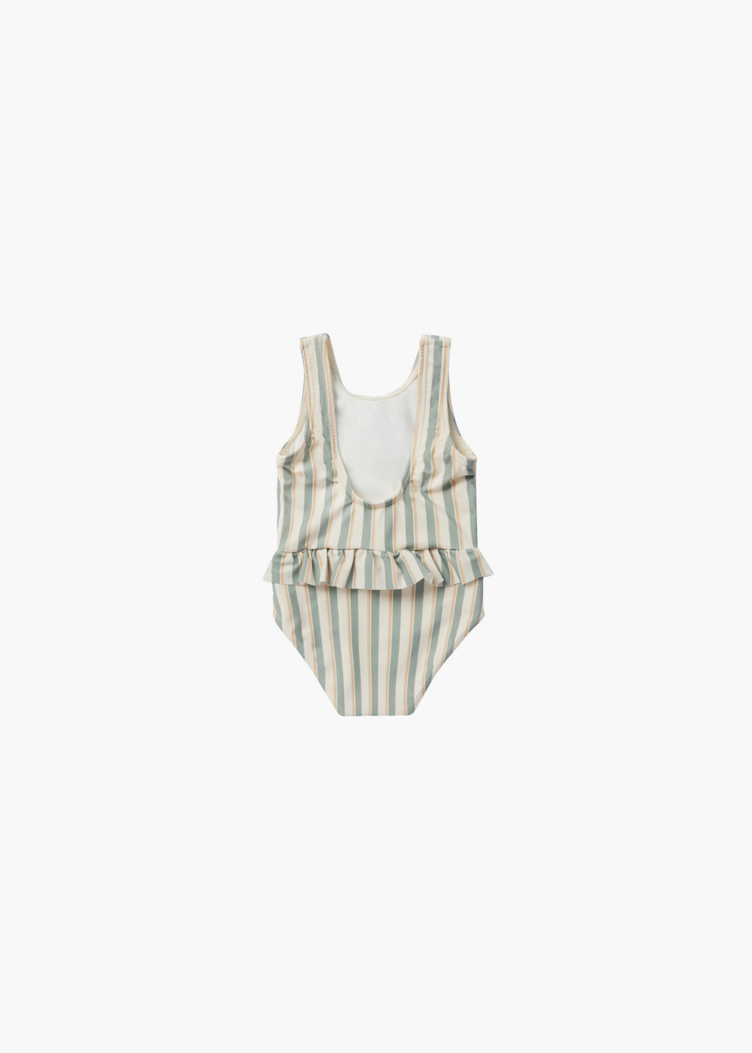 Skirted One-Piece || Aqua Stripe - FINAL SALE