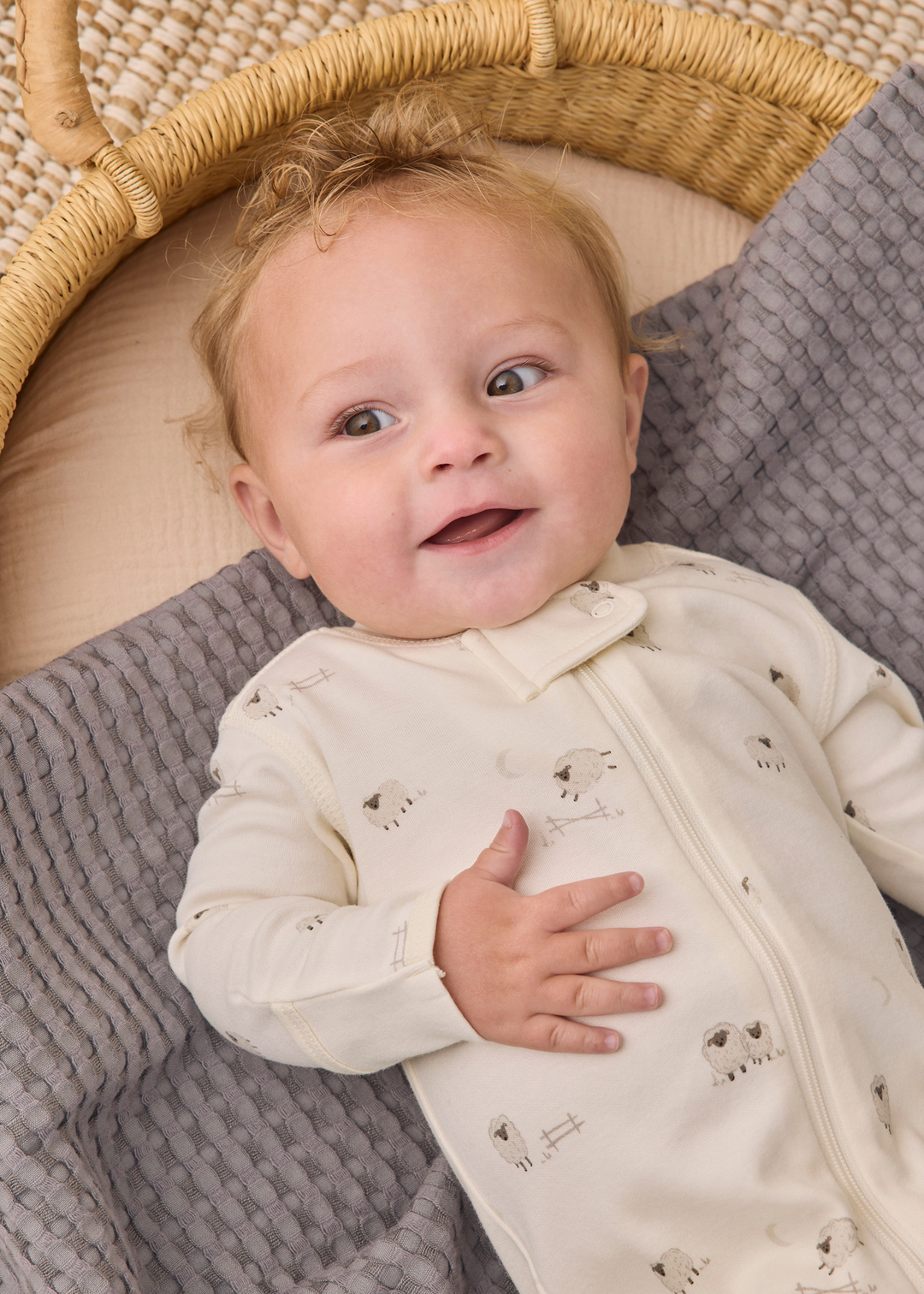 Zip Long Sleeve Sleeper Footie || Sheep