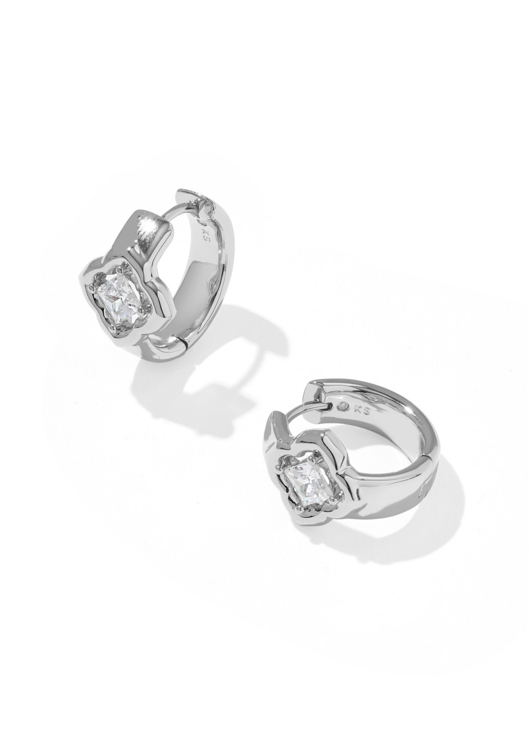 Mallory Crystal Huggie Earrings