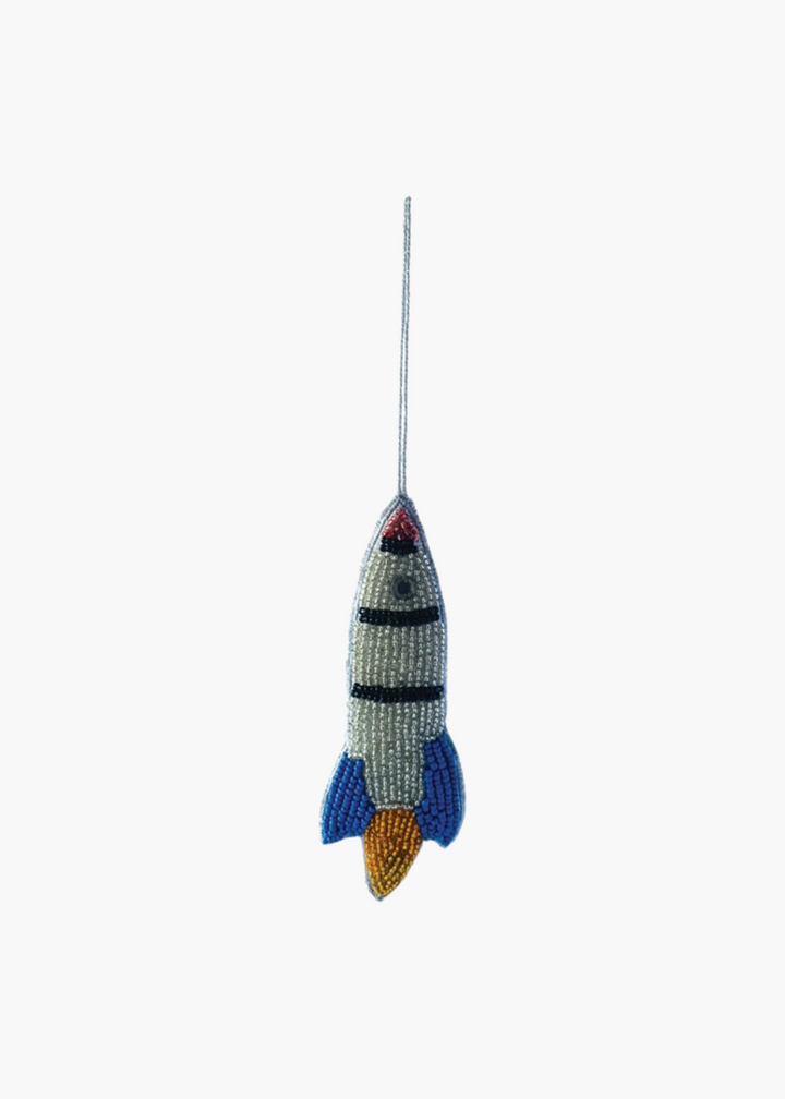 Beaded Rocket Ornament