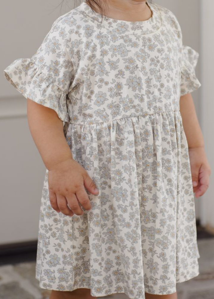Bamboo Babydoll Dress || Blue Floral
