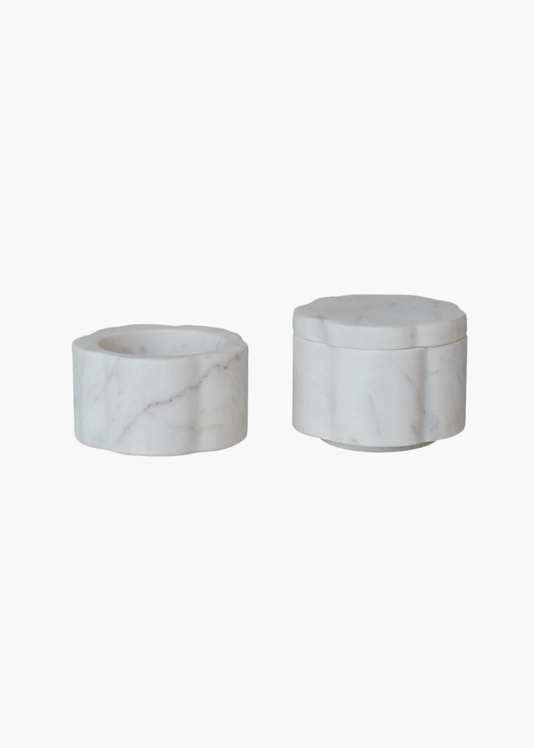 Marble Scalloped Pinch Pots