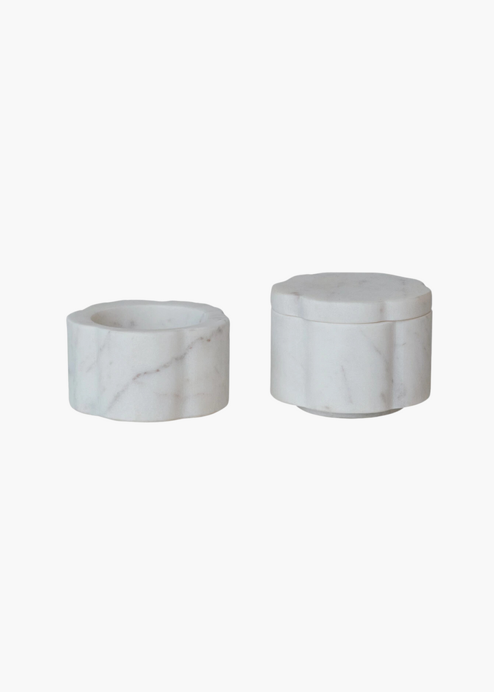 Marble Scalloped Pinch Pots