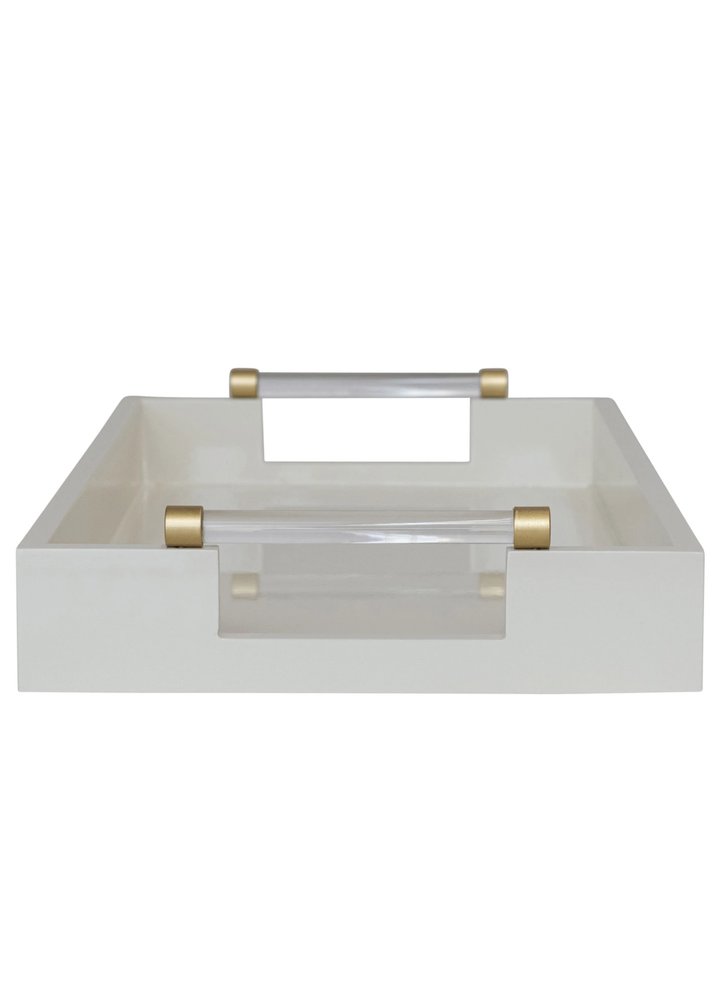 Cream Lacquered Tray