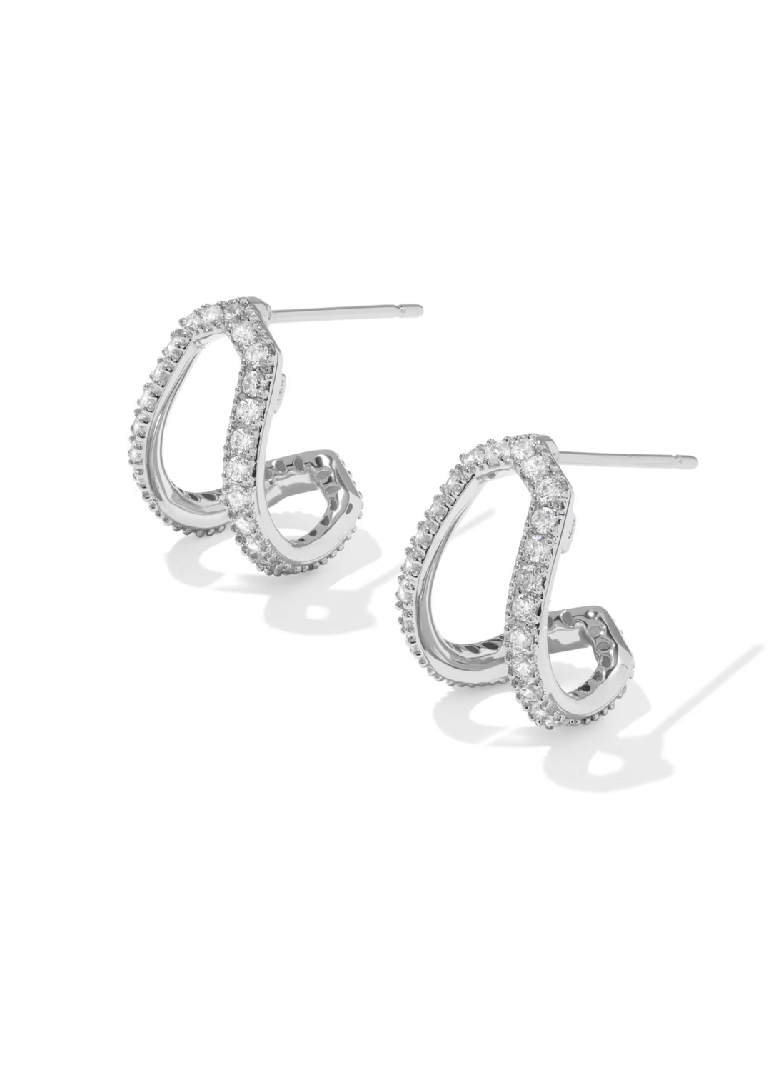 Daphne Pave Huggie Earrings