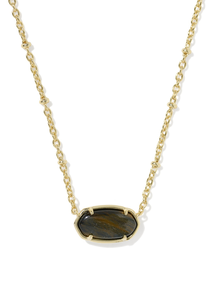 Tiger Striped Elisa Short Pendant Necklace
