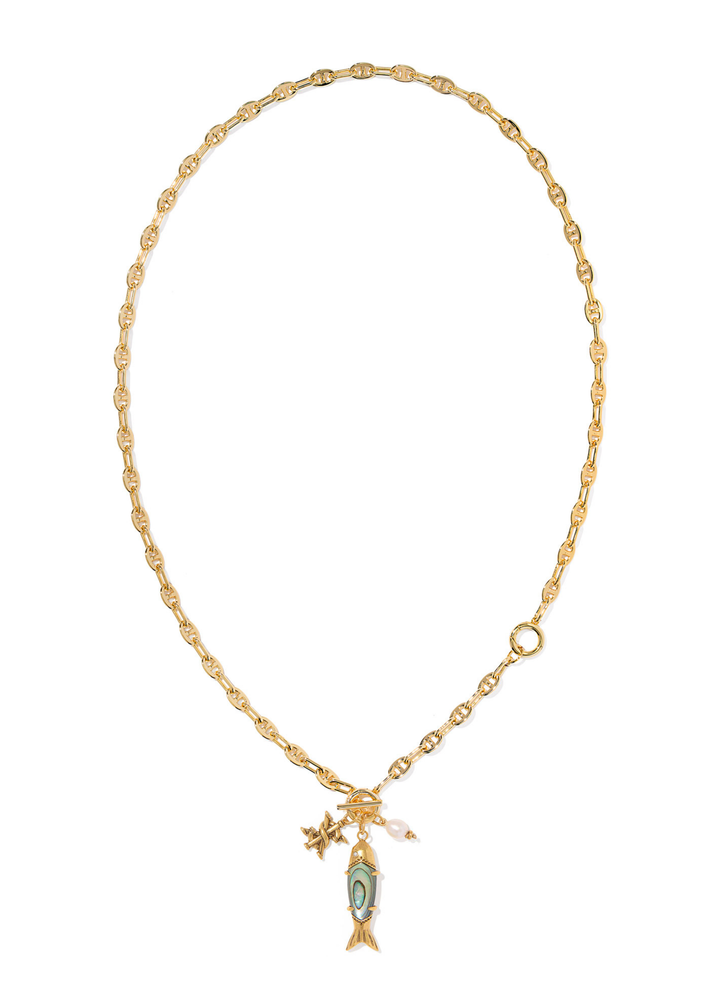 Parker Fish Long Charm Necklace