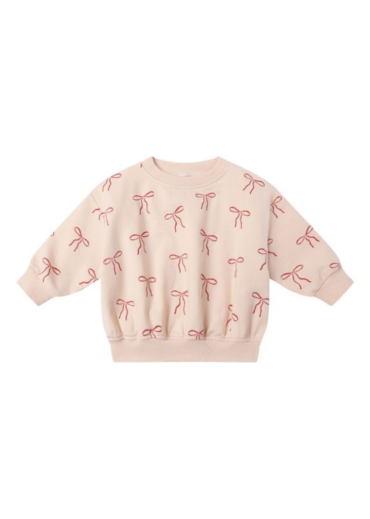 Relaxed Fleece Sweatshirt || Red Bows